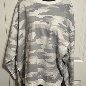 American Eagle Outfitters | NWT White/Gray Camouflage Sweatshirt - Women’s Large